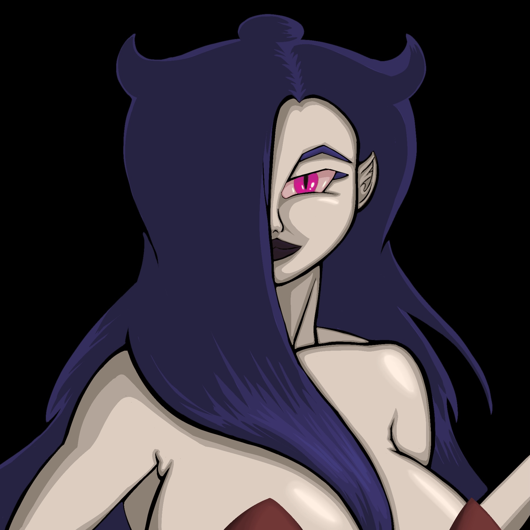 Regina Black character color illustration.